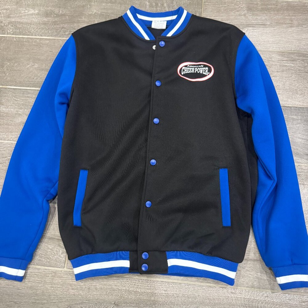 Varsity All Star American Cheer Power Varsity‎ Jacket Blue Black Women’s M